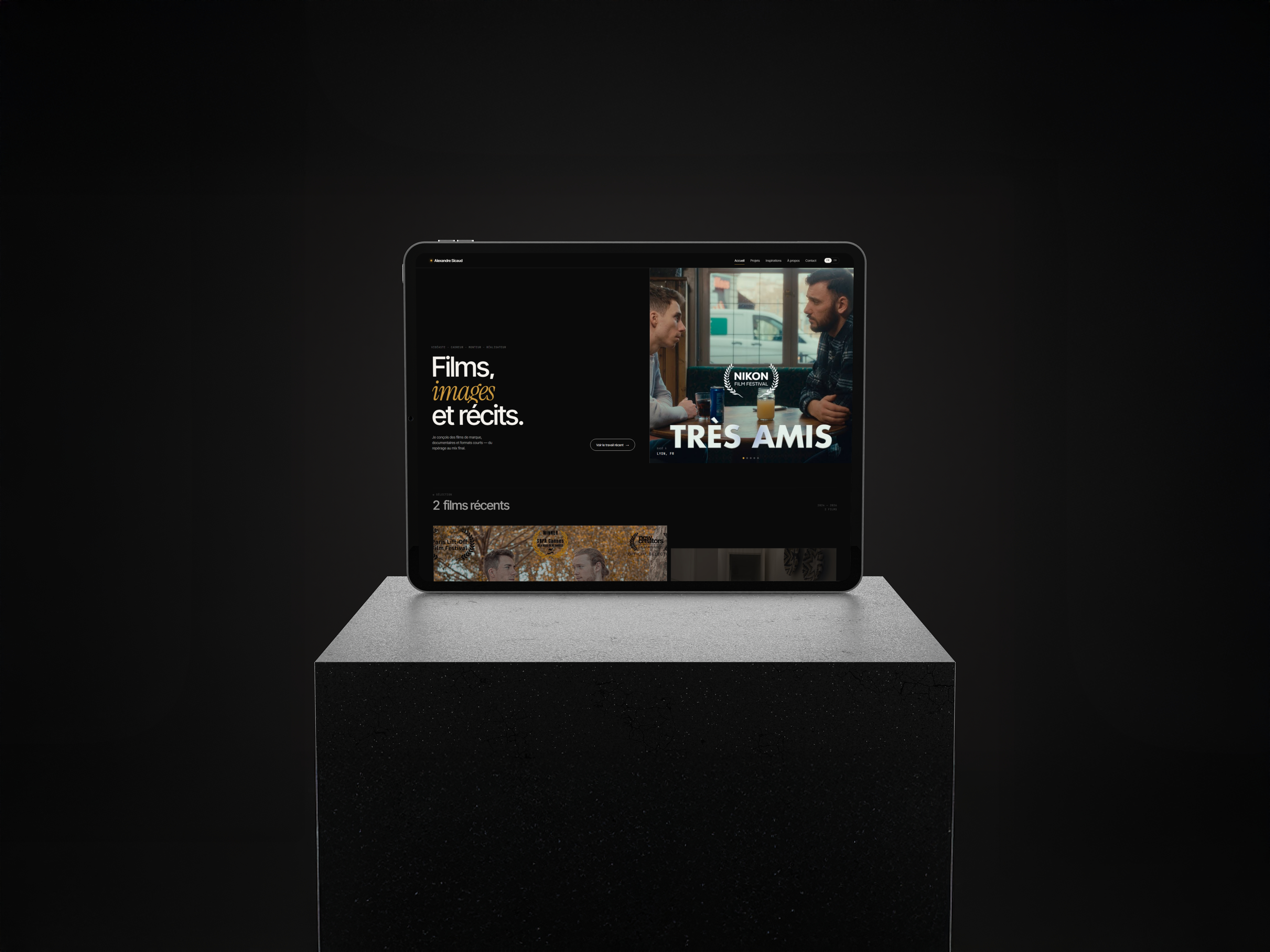 Alexandre Sicaud — capture du site